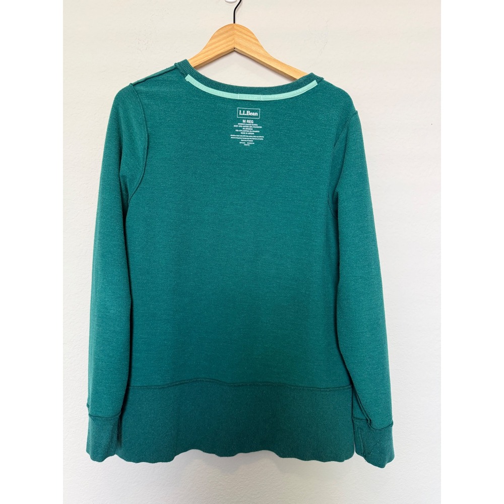 L.L.Bean Teal Crewneck Pullover Sweatshirt Womens Medium - Picture 17 of 17